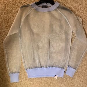 Topshop transparent top. Size 2 xs Light blue